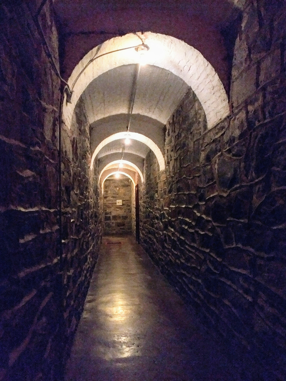 Stone Hallway-foundations & footings extend about 29 feet down